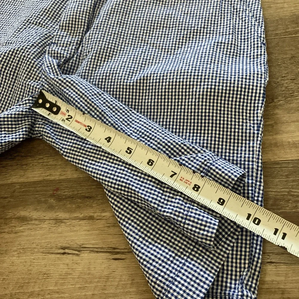 Polo Ralph Lauren Prospect Shorts Mens 33 Blue White Gingham Check‎ Seersucker